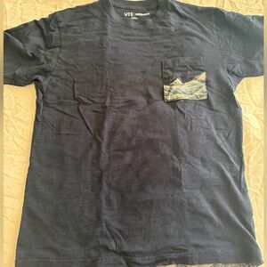 Uniqlo UT x MFA Boston Hokusai Great Wave T-Shirt Navy Blue Men’s S Japan